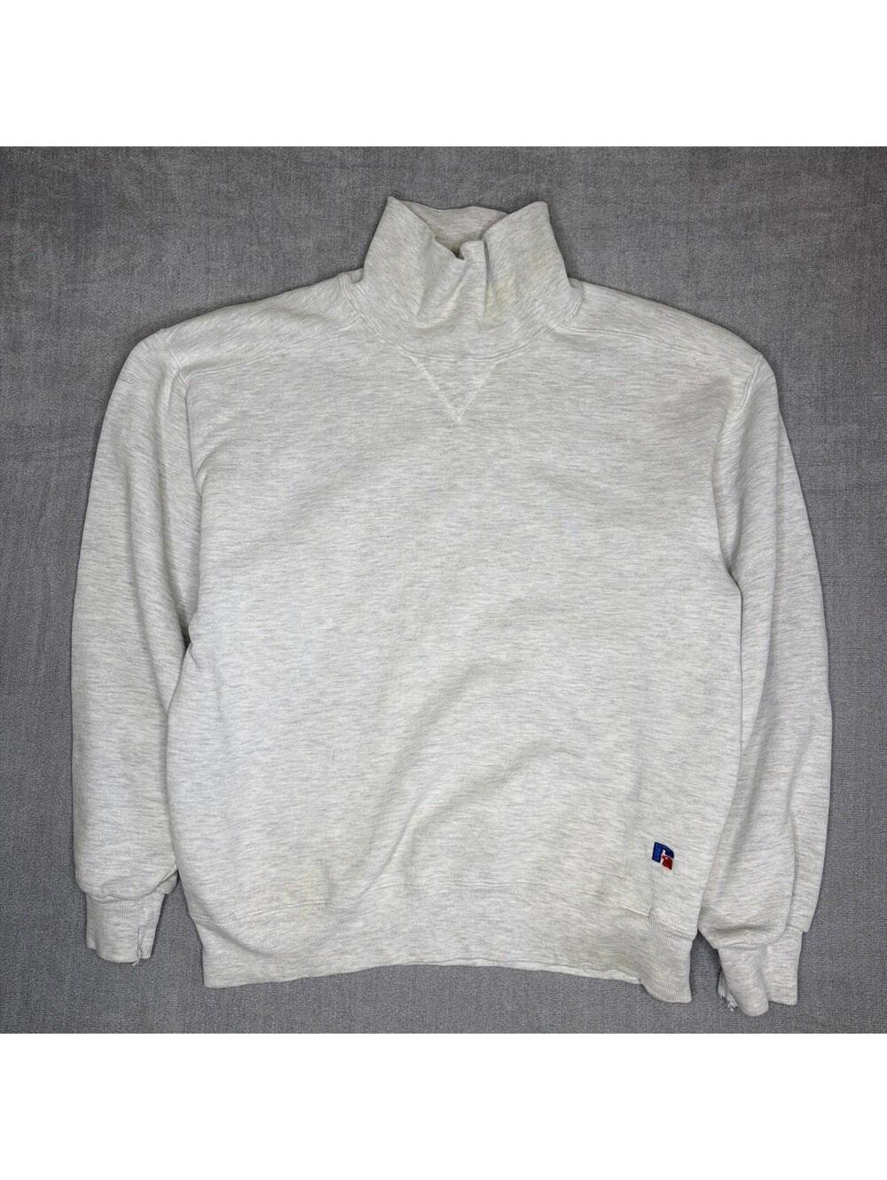 Russell Athletic Vintage Sweatshirt Mens M High Cotton Turtleneck USA Made